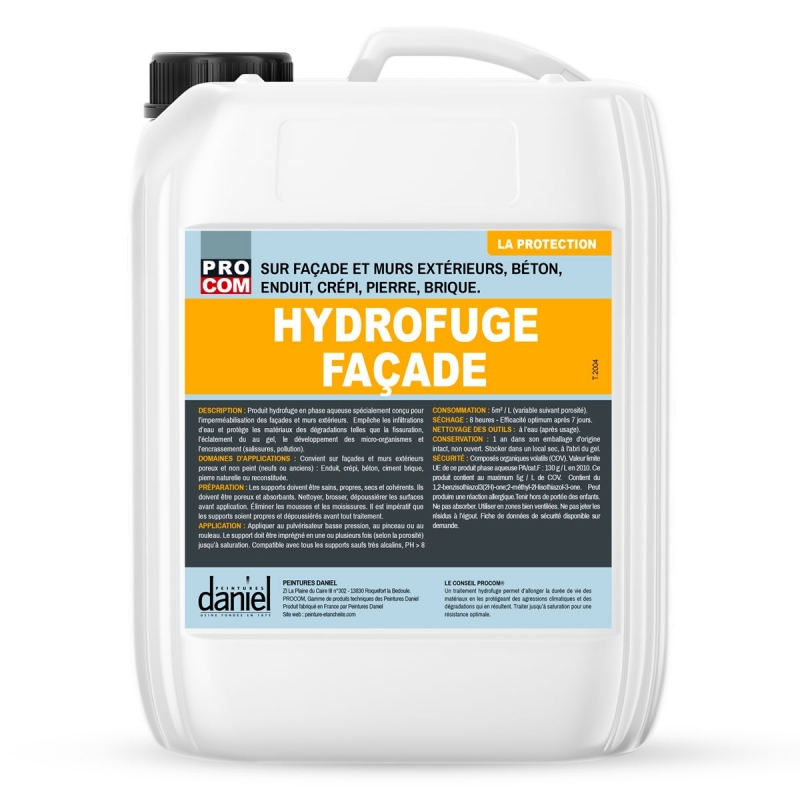 hydrofuge façade, imperméabilisant mur extérieur procom